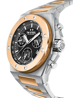 Pre-owned Tw Steel Tw-steel Ce4083 Ceo Tech Chronograph Mens Watch 45mm 10atm