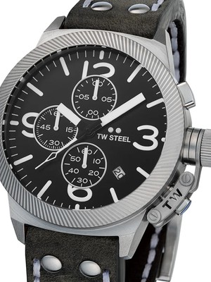 Pre-owned Tw Steel Tw-steel Cs105 Canteen Chronograph Mens Watch 45mm 10atm