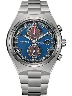 Pre-owned Citizen Ca7090-87l Eco-drive Super-titanium Mens Watch 43mm 10atm
