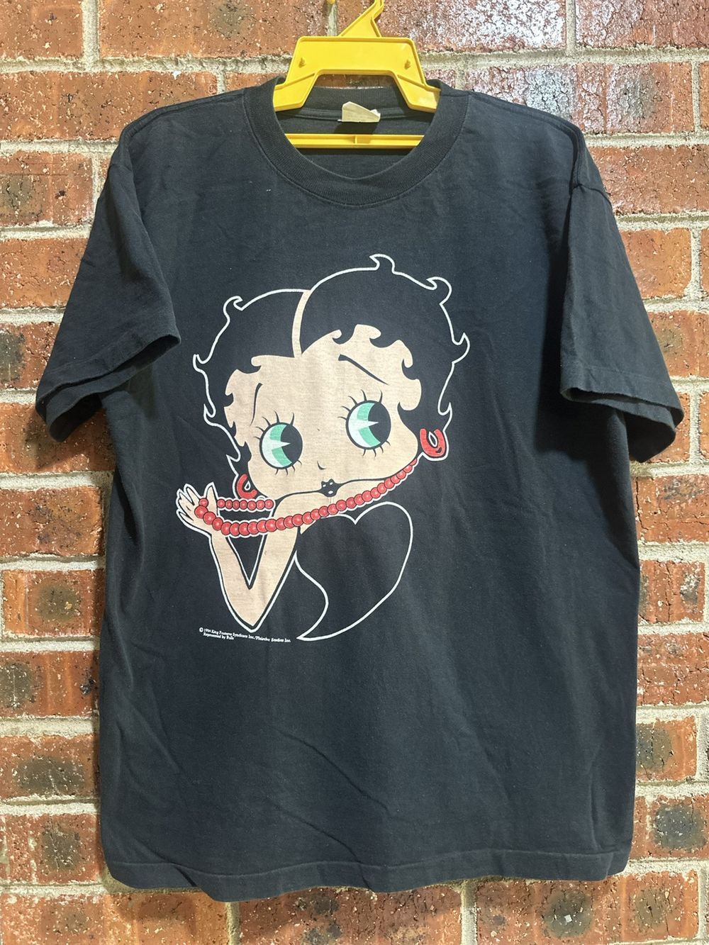 USED/古着 ＵＳＥＤ古着 半袖 Tシャツ T Shirt  USED 古着 BETTY BOOP Tシャツ 半袖T 90s 90年代 ユニセックス フレンチグレー ブルーグレ 10114913 Vintage 90s Betty Boop Retro Style Black Unisex Tshirt