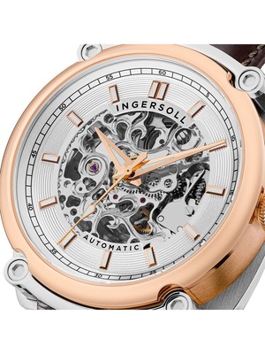 Pre-owned Ingersoll I13302 The Michigan Automatic Mens Watch 45mm 5atm