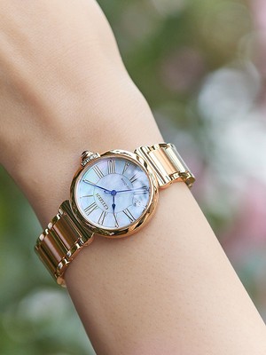 Pre-owned Citizen Em1063-89d Eco-drive Elegance Ladies Watch 30mm 5atm