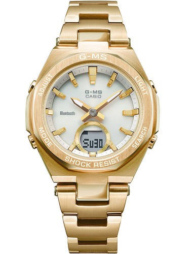 Pre-owned Casio Msg-b100dg-9a Baby-g Solar Ladies Watch 37mm 10atm