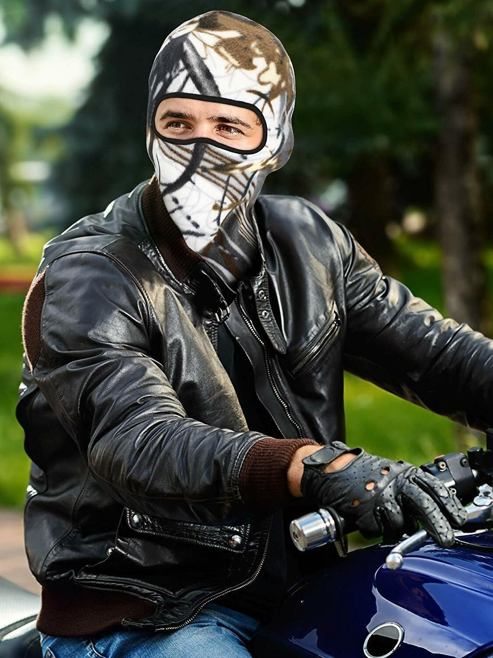 Camo Full Face Mask Winter Fleece Warm Balaclava Face Mask Military Face Cover