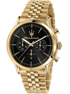 Pre-owned Maserati R8873618023 Epoca Chronograph Mens Watch 42mm 10atm