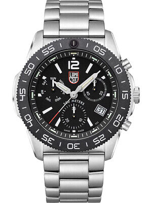 Pre-owned Luminox Xs.3142 Mens Watch Pacific Diver Chronograph 44mm 20atm