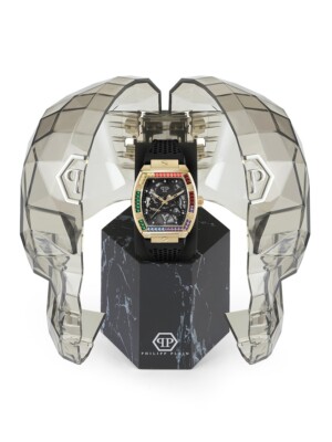 Pre-owned Philipp Plein Pwbaa1623 The Skeleton