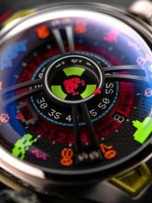 Pre-owned Nubeo Nb-6099-si-02 Mens Watch Space Invaders Limited Edition Automatic 44mm ...