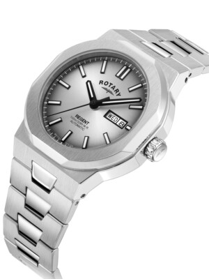 Pre-owned Rotary Gb05490/06 Regent Automatic Mens Watch 40mm 10atm