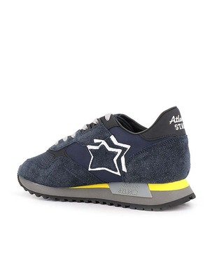 Pre-owned Atlantic Stars Low Shoes Dracoc Nbnn-dr20 Trainers Textile And Suede Blue Man