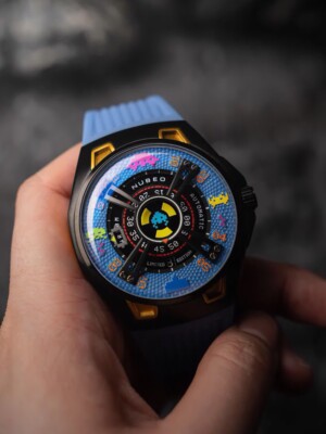 Pre-owned Nubeo Nb-6099-si-03 Mens Watch Space Invaders Limited Edition Automatic 44mm ...