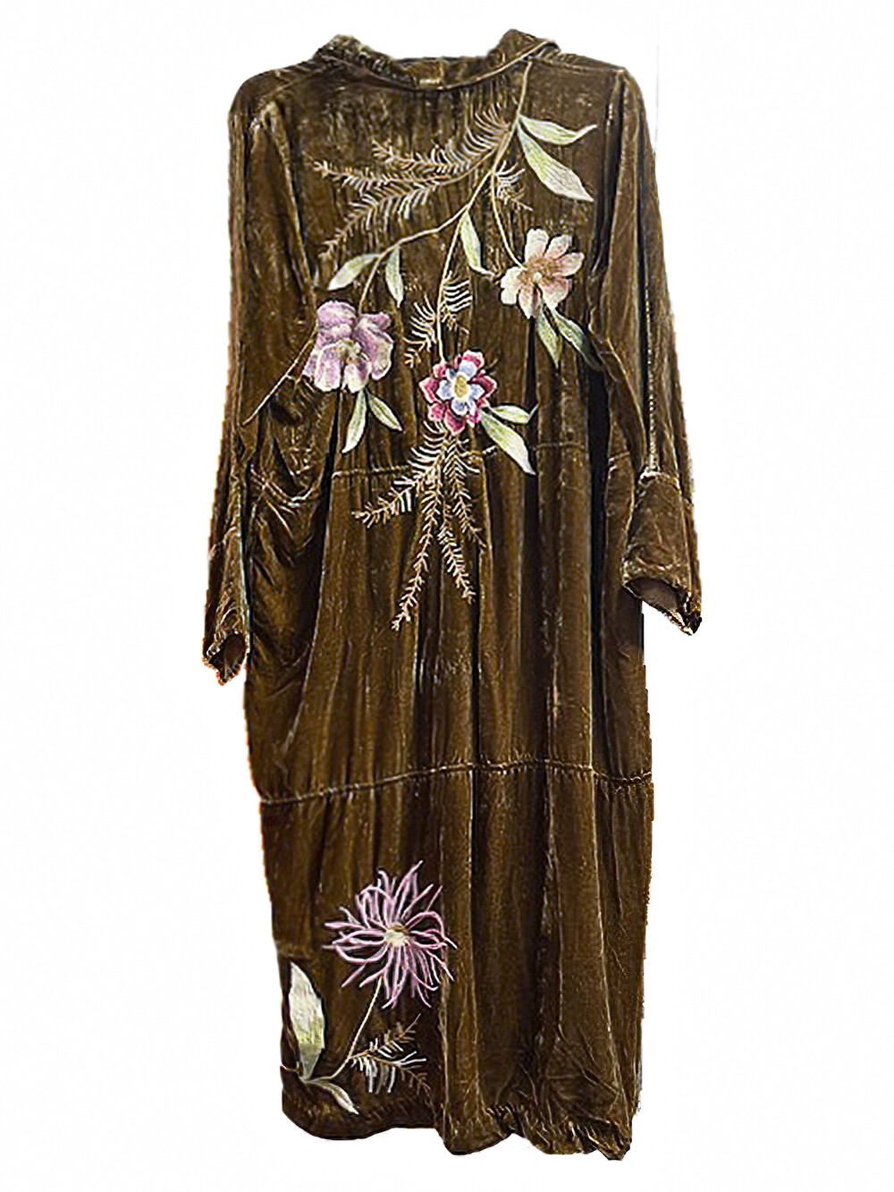Pre-owned Johnny Was Meriah Relaxed Trapunto Tunic Long Sleeve Floral Golden Hour Top