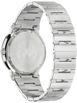 Pre-owned Versace Vevh00520 Greca Logo Unisex Mens Watch 38mm 5atm