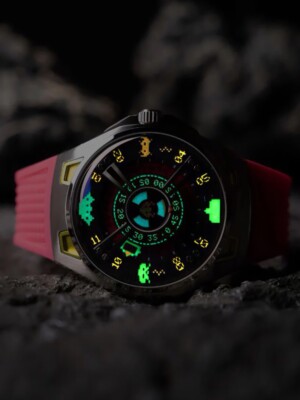 Pre-owned Nubeo Nb-6099-si-02 Mens Watch Space Invaders Limited Edition Automatic 44mm ...