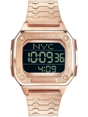 PHILIPP PLEIN WRISTWATCH PHILIPP PLEIN HYPER SHOCK PWHAA0721 STEEL GOLD ROSE CHRONO ALARM