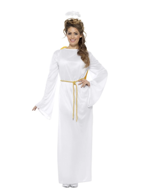 Angel Gabriel Costume Unisex White Christmas Nativity Fancy Dress