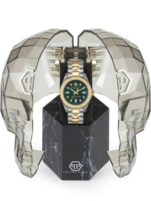Pre-owned Philipp Plein Pwdaa0421 Queen Crystal Ladies Watch 36mm 5atm