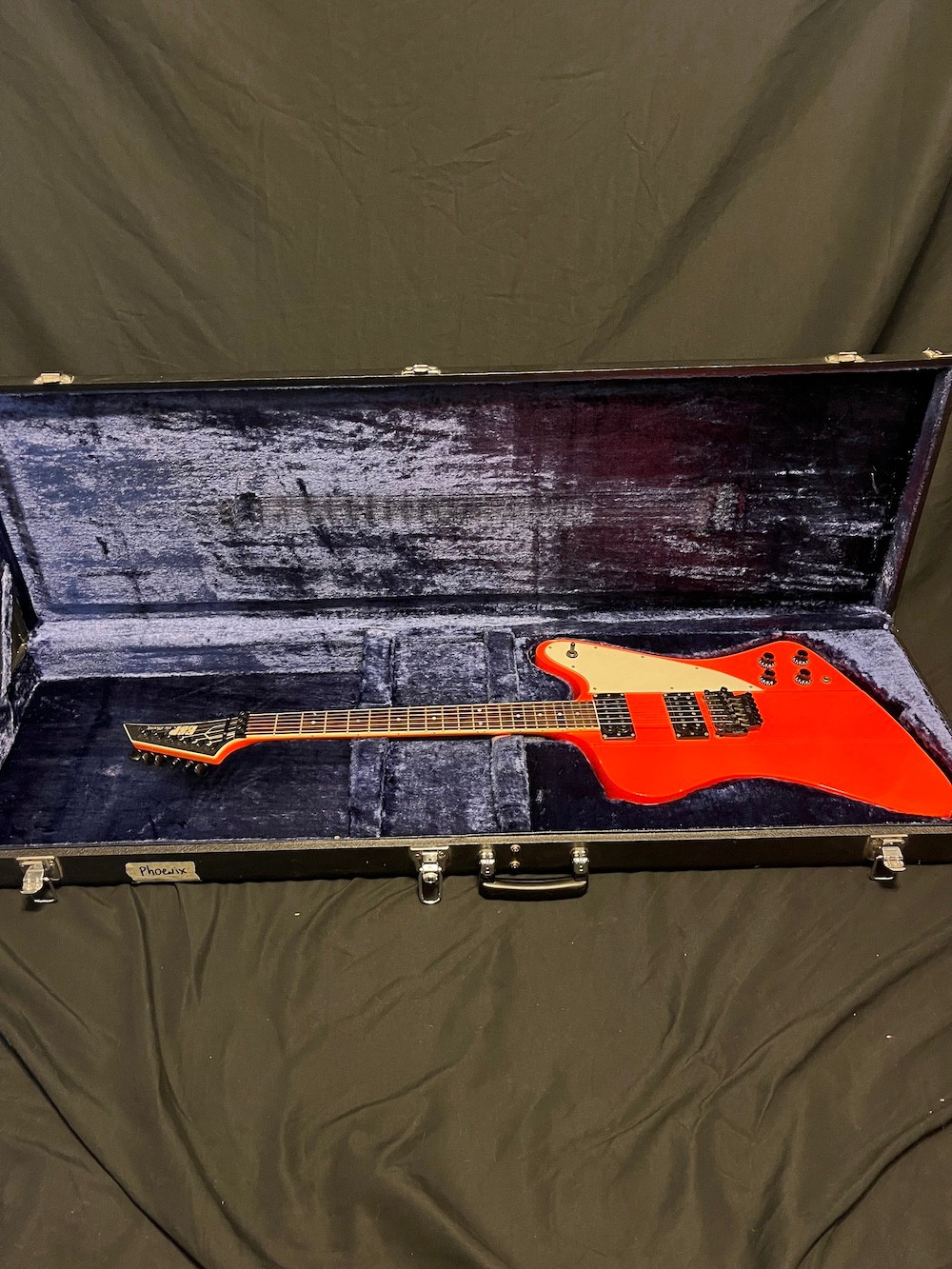 1987 Vintage ESP Custom The Phoenix Guitar in Neon Orange W