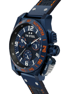 Pre-owned Tw Steel Tw-steel Tw1020 Fia World Rally Chronograph Limited Mens Watch 46mm 10atm