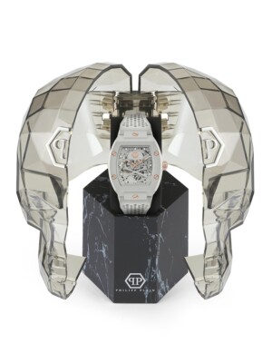 Pre-owned Philipp Plein Pwvba0123 Mens Watch The Skeleton Automatic 44mm 5atm