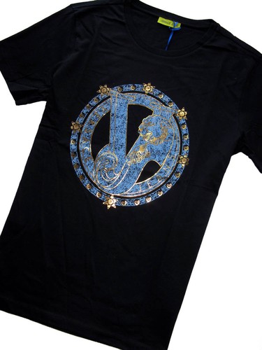 Tシャツ・カットソー VERSACE JEANS T-SHIRT OUTLINE BAROQUE Versace Jeans Couture Baroque Outline Logo T-Shirt in Gray