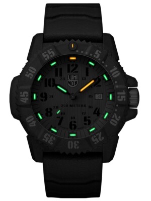 Pre-owned Luminox Xs.3813.l Carbon Seal 3800 Serie Mens Watch 46mm 300m