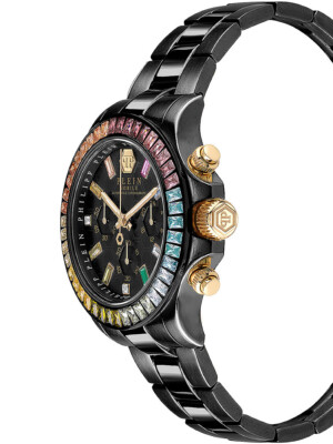 Pre-owned Philipp Plein Pwsba0623 Street Couture Chronograph Ladies Watch