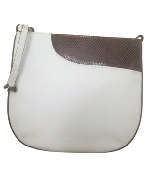 Pre-owned Radley Cream Leather London Pockets Snake Medium Zip-top Cross Body Bag