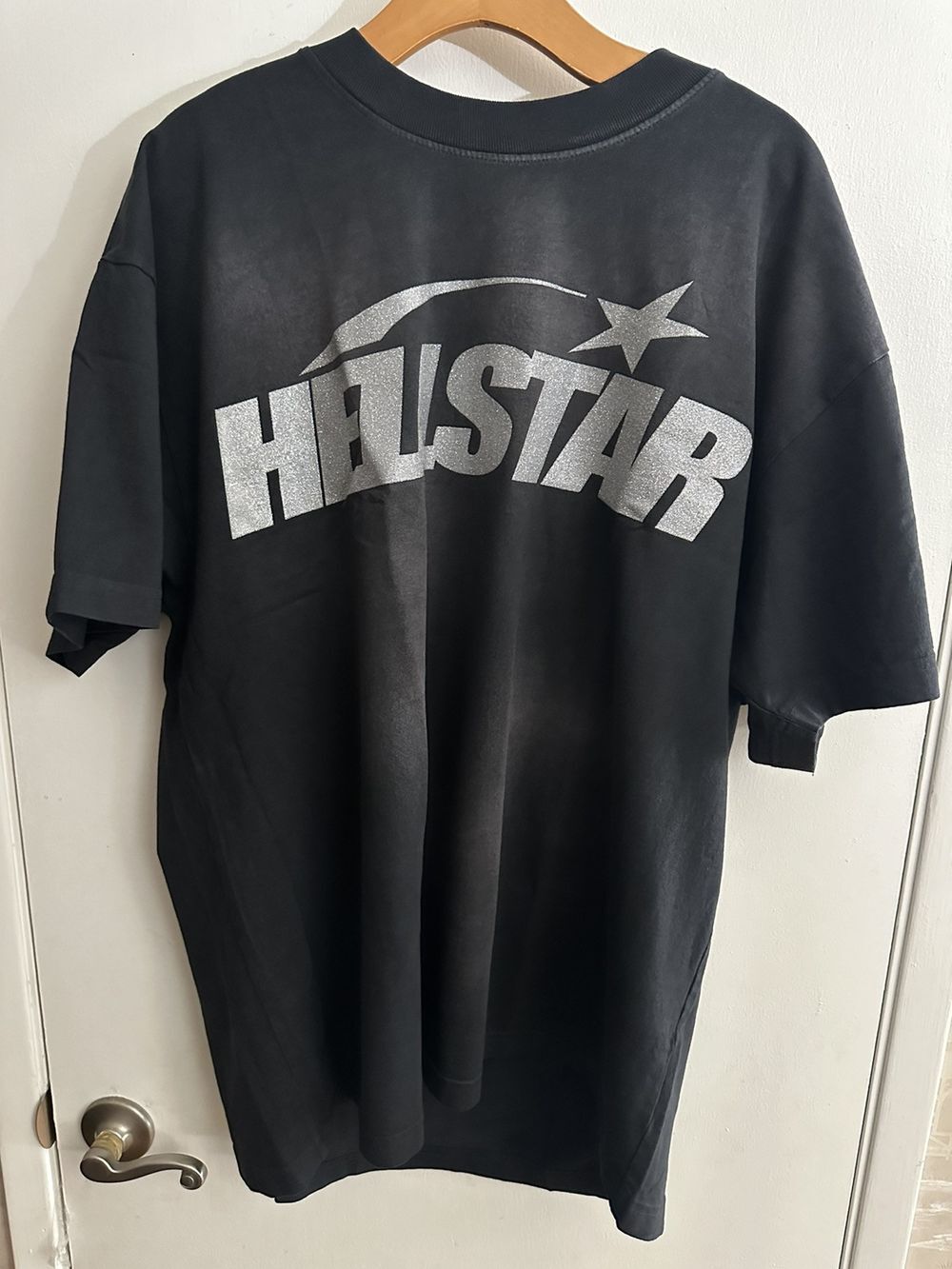 Hellstar Studios Glitter Classic Logo Black Unisex Tshirt