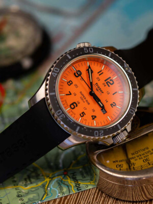 Pre-owned Traser H3 109380 P67 T25 Supersub Orange 46 Mm Diver 50atm
