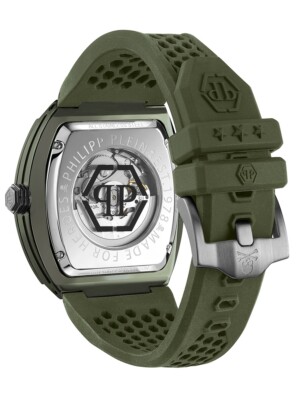 Pre-owned Philipp Plein Pwvba0223 Mens Watch The Skeleton Automatic 44mm 5atm