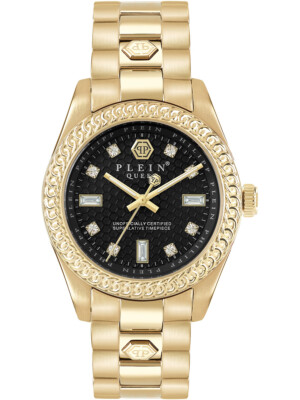 Pre-owned Philipp Plein Pwdaa0621 Queen Crystal Ladies Watch 36mm 5atm