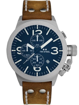 Pre-owned Tw Steel Tw-steel Cs106 Canteen Chronograph Mens Watch 45mm 10atm