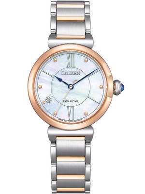 Pre-owned Citizen Em1074-82d Eco-drive Elegance Ladies Watch 30mm