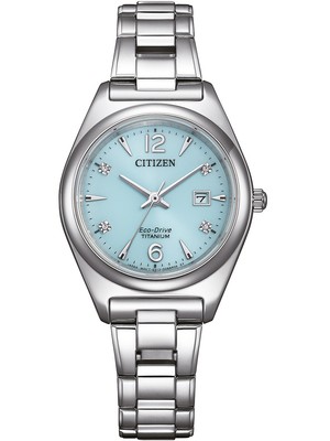 Pre-owned Citizen Ew2601-81m Eco-drive Titanium Ladies Watch 29mm