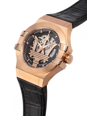 Pre-owned Maserati R8821108039 Potenza Automatic Mens Watch 42mm 10atm