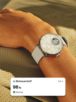 Pre-owned Withings Hwa10-model 1-all-int Scanwatch 2 Black 38 Mm 5atm
