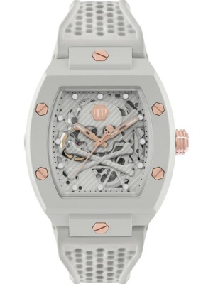 Pre-owned Philipp Plein Pwvba0123 Mens Watch The Skeleton Automatic 44mm 5atm