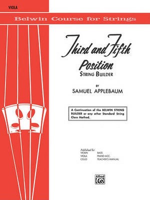3rd 5th Position Studies Viola by Samuel Applebaum (English) Paperback Book