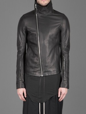 RICK OWENS BAUHAUS LEATHER JACKET BLACK EU 52 US 42 L FITS RICK OWENS BAUHAUS LEATHER JACKET BLACK EU 52 US 42 L FITS