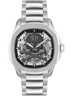 Pre-owned Philipp Plein Pwraa0223 High-conic Automatic Mens Watch 42mm 5atm