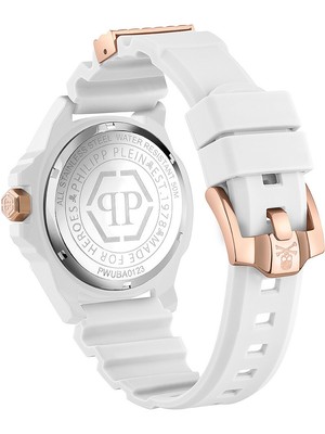 Pre-owned Philipp Plein Pwuba0123 The $kull Ecoceramic Mens Watch 44mm 5atm
