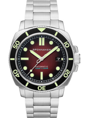 Pre-owned Spinnaker Sp-5088-33 Hull Diver Automatic Mens Watch 42mm 30atm