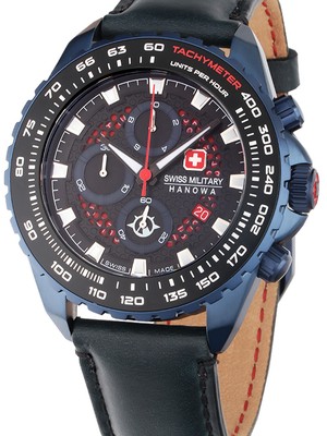 Pre-owned Swiss Military Hanowa Smwgc2102291 Iguana Chronograph 44mm 10atm
