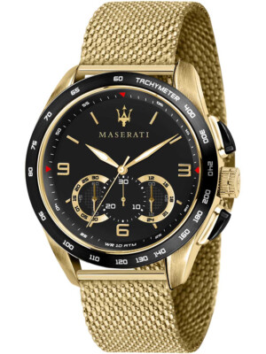 Pre-owned Maserati R8873612010 Traguardo Chronograph Mens Watch 45mm 10atm