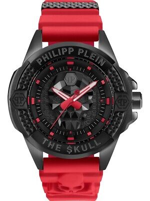 Pre-owned Philipp Plein Pwaaa2424 Mens Watch The Skull 47mm 5atm