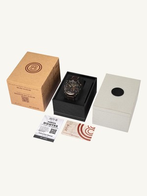 Pre-owned Avi-8 Av-4100-08 Hawker Hunter Dual Time