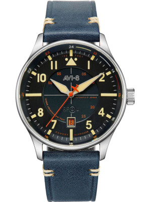 Pre-owned Avi-8 Av-4094-02 Hawker Hurricane Automatic Mens Watch 43mm 5atm