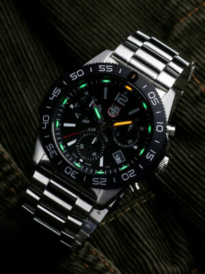 Pre-owned Luminox Xs.3142 Mens Watch Pacific Diver Chronograph 44mm 20atm