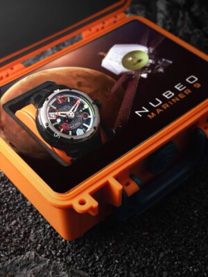 Pre-owned Nubeo Nb-6090-22 Mens Watch Mariner 9 Automatic Limited Edition 50mm 5atm